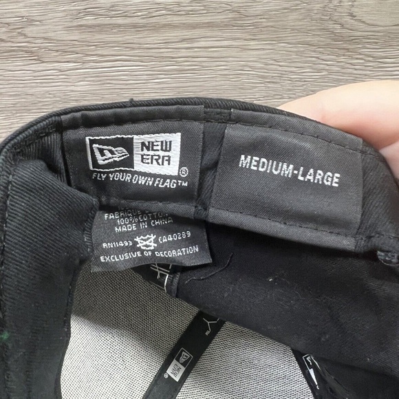 Miami Marlins Spell Out MLB New Era Baseball Cap Hat 9FIFTY Fitted Hat Black M-L - Picture 7 of 11